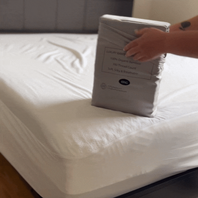 Frosty Dream: Icy Bamboo Cooling Sheets