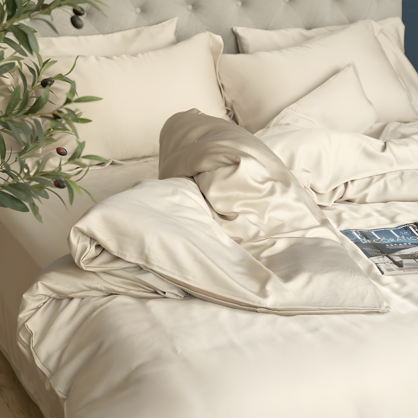Frosty Dream: Icy Bamboo Cooling Sheets