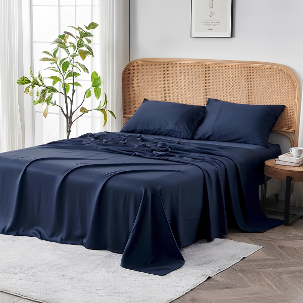 Frosty Dream: Icy Bamboo Cooling Sheets