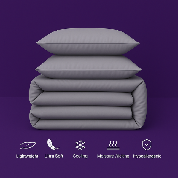 Frosty Dream: Icy Bamboo Cooling Sheets