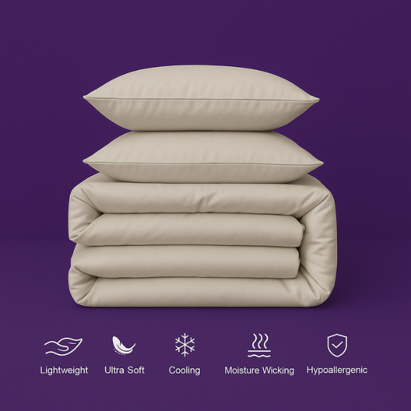 Frosty Dream: Icy Bamboo Cooling Sheets
