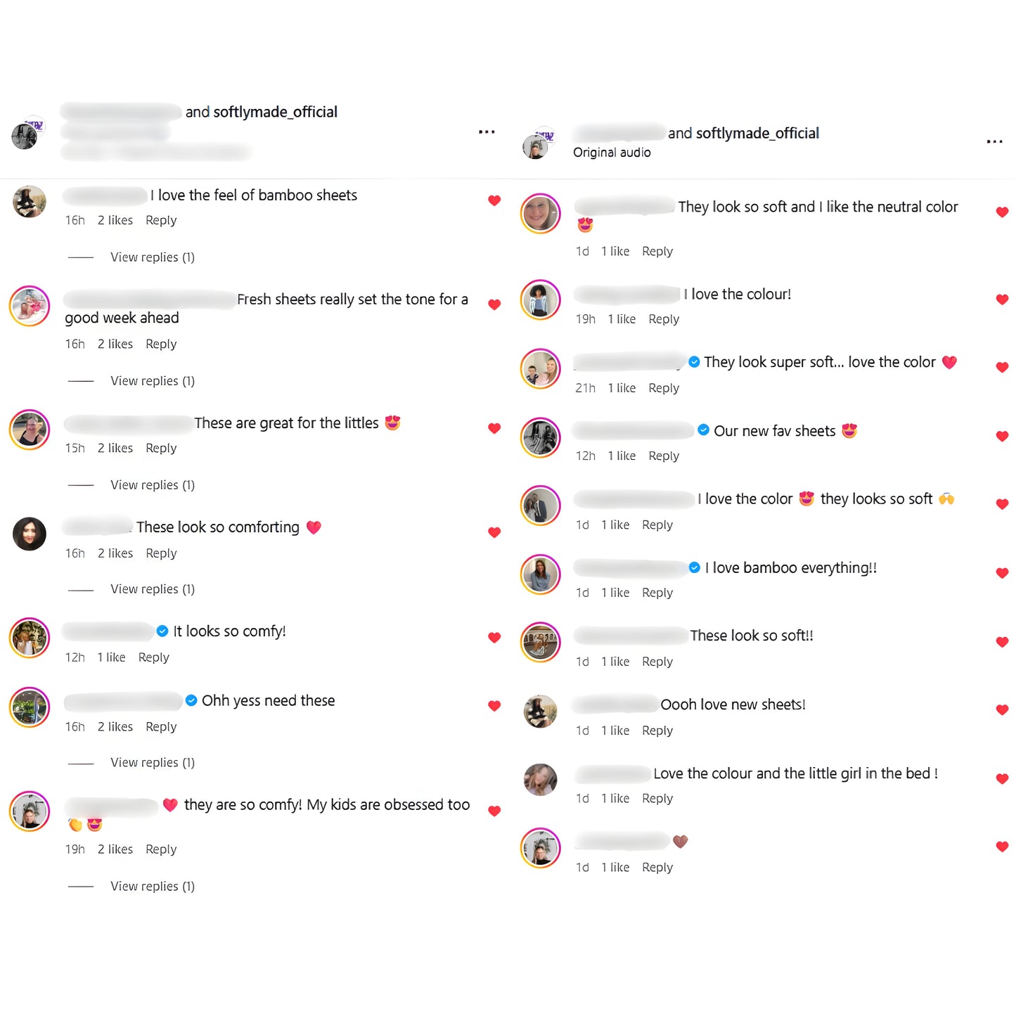 Comments section with user interactions on a product review platform