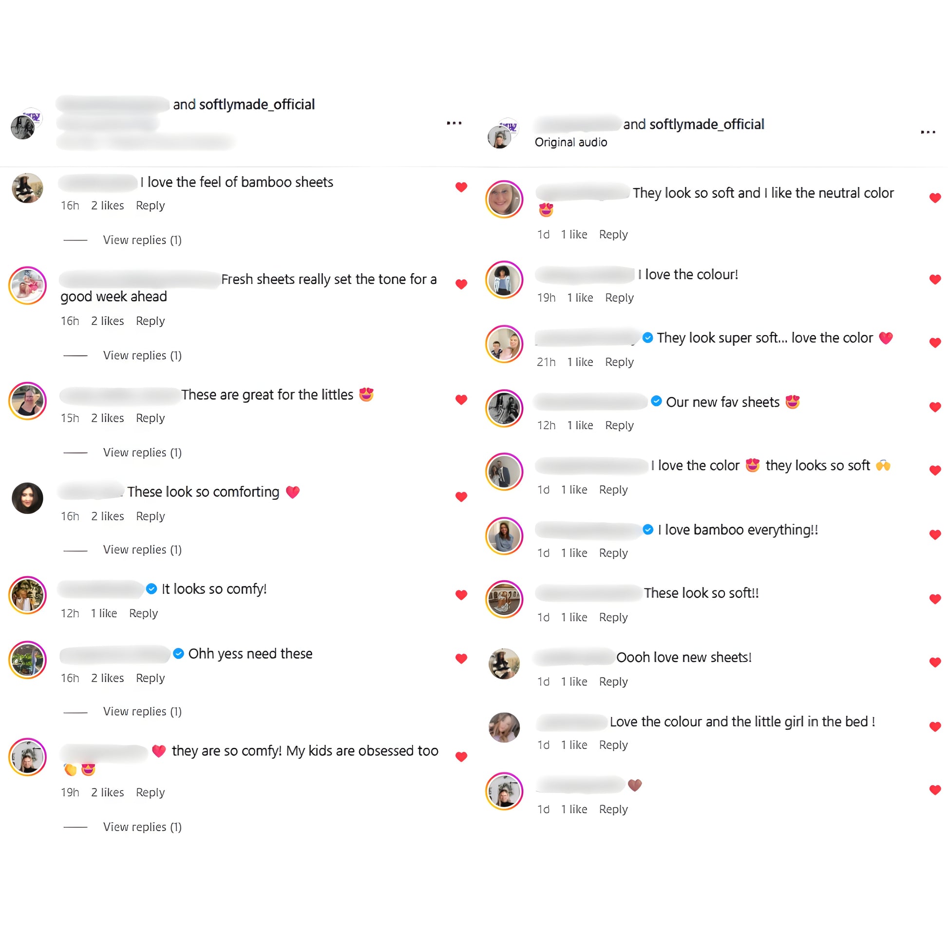 Comments section with user interactions on a product review platform